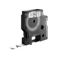 Dymo D1 Labelcassette, 12 mm x 7 m, Zwart op Wit (pak 10 stuks)