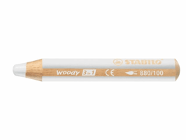 Kleurpotloden STABILO 880 woody 3 in 1 multitalent wit