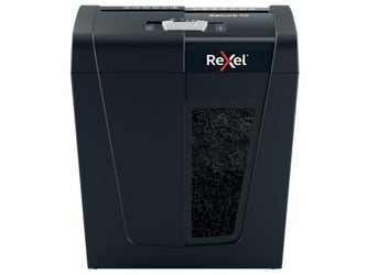 Rexel Secure X8 Papiervernietiger, P4 Cross-Cut Snippers, 14L, 8 Vellen, Zwart artikel afbeelding