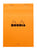 Schrijfblok Rhodia A5 lijn met kantlijn 80 vel 80gr oranje