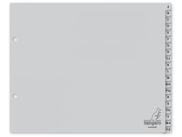 Tabblad A5 2R PP dwars A-Z grijs/set20