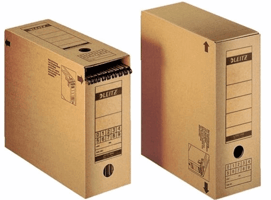 Archiefdoos met deksel Leitz Premium 120x275x325mm natuurbruin