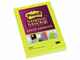 Post-it® Super Sticky Narcisgeel 102 x 152 mm (pak 6 x 75 vel)