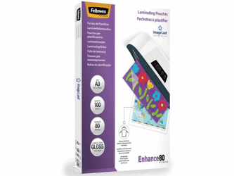 Lamineerhoes Fellowes A3 80Mic/pk100 artikel afbeelding