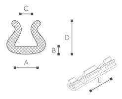 Nomapack Schuimprofiel U-Tulip Multishape, 35-45mm (Haspel 140 m)