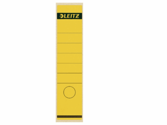 Leitz Rugetiketten, lang zelfklevend Rugbreedte 80 mm, 285 x 61 mm, geel (pak 10 stuks)  artikel afbeelding