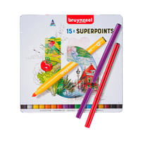 Viltstift Bruynzeel Expression super points blik à 15 stuks assorti