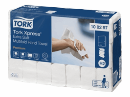 Handdoek Tork Xpress H2 multifold en 2-laags wit 100297
