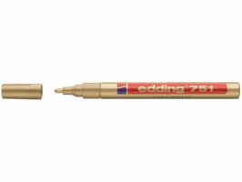 Viltstift edding 751 lakmarker rond 1-2mm goud