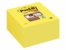 Memoblok Post-it 2028 Super Sticky 76x76mm kubus neon geel