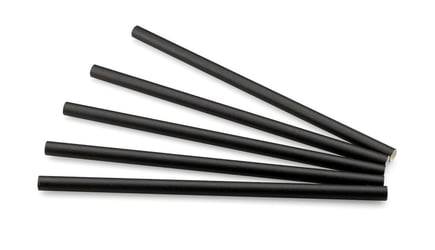 Drinkrietje papier (FSC®) zwart, ø 10 mm / 24cm