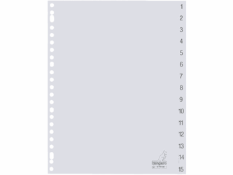 TABBLAD KANGARO G415CM A4 23R PP 15DLG 1-15 GRIJS artikel afbeelding