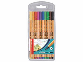 Stabilo Fineliner point 88 0,4 mm, assorti (pak 10 stuks) artikel afbeelding
