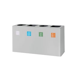 Verzamelstation voor recyclebare materialen inhoud 4x30 l met binnenemmers