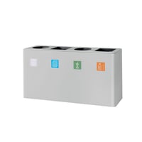Verzamelstation voor recyclebare materialen inhoud 4x30 l met binnenemmers