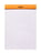 Schrijfblok Rhodia A5 lijn met kantlijn 80 vel 80gr oranje