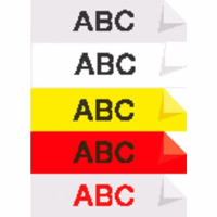 D1-tapecassette assortiment, VE = 5 stuks breedte