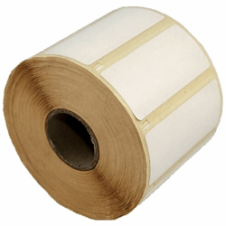 Thermo top zelfklevende etiketten permanent 56x25mm, kern 25 mm, Inclusief verwijderbare dopjes voor kerndiameter 12mm