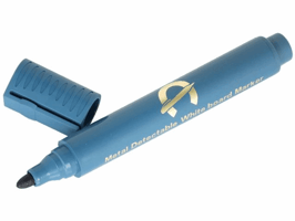 Detectamet Whiteboardmarker, Detecteerbaar, Ronde Punt, Zwart (pak 10 stuks)