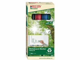 Viltstift edding 29 whiteboard Ecoline rond 1-5mm assorti set à 4 stuks