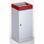 Afvalbakken voor kringloopmateriaal met tuimeldeksel apart, inhoud 70 l dekselkleur rood / blank aluminiumkleurig
