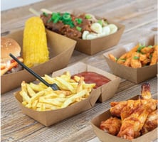 FSC® kraft/PLA coated snackbakje A9+/A22