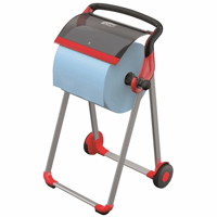 Rolhouder voor poetspapier vloerstandaard zwart / rood - Tork 652008