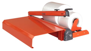 Werktafel en afroller oranje