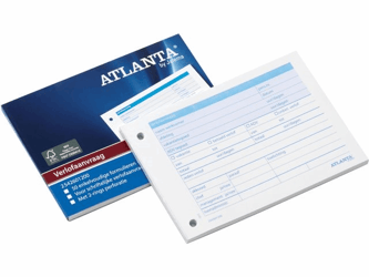 ATLANTA Bedrijfsformulieren Verlofaanvraag A6 (blok 50 stuks) artikel afbeelding