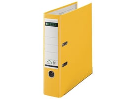 Leitz 180° Ordner, A4, Rugbreedte 80 mm, Karton met Polypropyleen, Geel