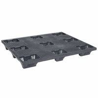 Industriële stapelpallet l x b = 1200x1000 mm, gesloten vanaf 1 (Breedte: 1000 mm; Gewicht: 16.5 kg; Inrijbreedte lange zijde: 680 mm; Inrijbreedte smalle zijde: 610 mm)
