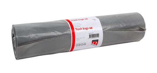 Afvalzak Quantore LDPE T50 60L grijs extra stevig 25 stuks artikel afbeelding