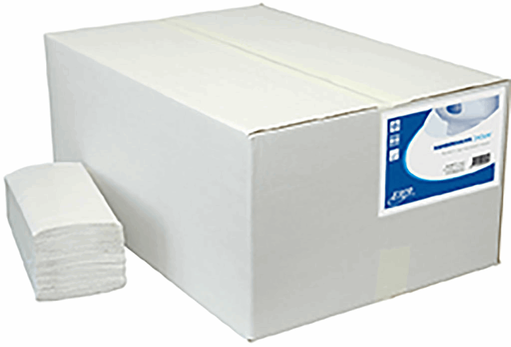 Papieren handdoekjes gevouwen