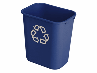 AFVALBAK VIERKANT BLAUW 26.6LITER  artikel afbeelding