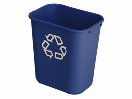 Papierbak Rubbermaid recycling medium 26L blauw