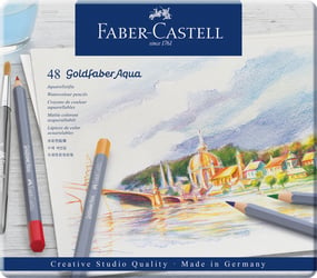 Kleurpotloden Faber Castell Goldfaber aquarel blik à 48 stuks assorti artikel afbeelding