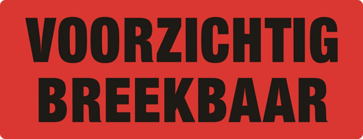 Waarschuwingsetiket IEZZY voorzichtig breekbaar 130mmx50mm 500 stuks