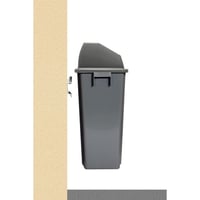 Robuuste verzamelaar voor kringloopmateriaal 40 l (Dekselkleur: grijs; Hoogte: 620 mm; Kleur afvalbak: grijs; Uitrusting: met wandhouder, met deksel)