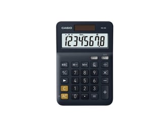 Casio MS-8E Bureaurekenmachine, 8-cijferig, Marineblauw artikel afbeelding