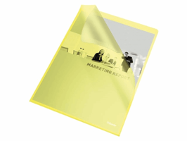 Insteekmap L-model Esselte standaard A4 0.11mm PP geel 100 stuks
