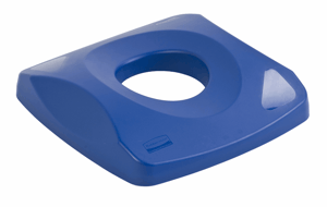 Deksel met gat, Rubbermaid, kleur blauw, model VB 002691