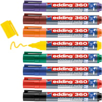 Viltstift edding 360 whiteboard rond 1.5-3mm set à 8 kleuren