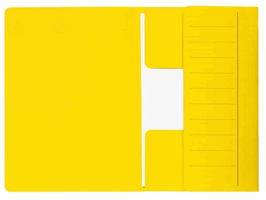 Dossiermap Djois Secolor Mammoet folio 3 kleppen 250gr recycled geel 50 stuks