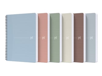 My Rec'Up Spiraalblok, A5 Gelijnd, 90 vel, 90g, 100% gerecycled papier, Assorti