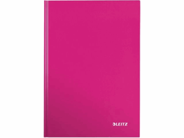 Notitieboek Leitz WOW A5 160blz 90gr lijn roze