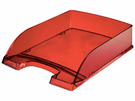 Leitz Brievenbak Plus 5226, rood transparant