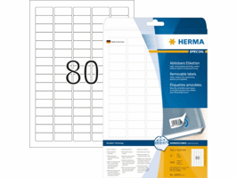 Etiket HERMA 10003 35.6x16.9mm verwijderbaar wit 2000 etiketten