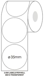 Etiket SPLS 35mm rond wit/rl2000