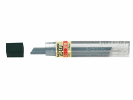 Potloodstift Pentel 2B 0.5mm zwart koker à 12 stuks