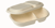 Suikerriet box + deksel 2-vaks 240x154x40mm, kleur wit artikel afbeelding